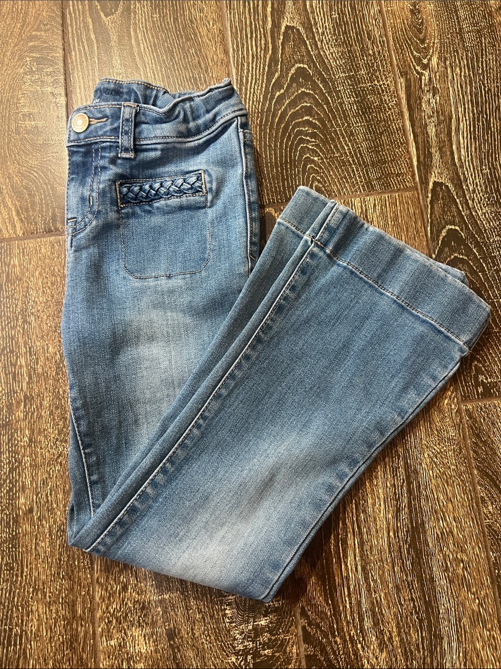 Cat & Jack Light Blue Kids Denim Jeans with Braided Pocket
